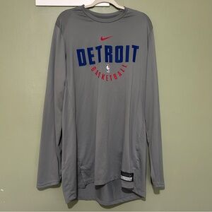 Detroit Pistons Grey Nike Longsleeve